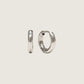 LOVER'S TEMPO - Tube 10mm Huggie Waterproof Hoop Earrings - Silver