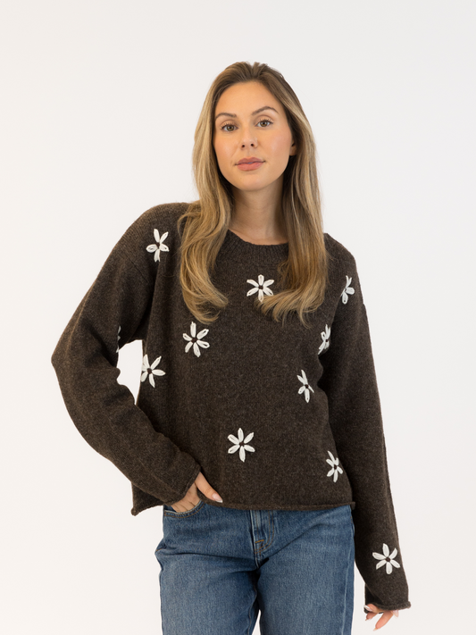 Aiden Daisy Crewneck Sweater