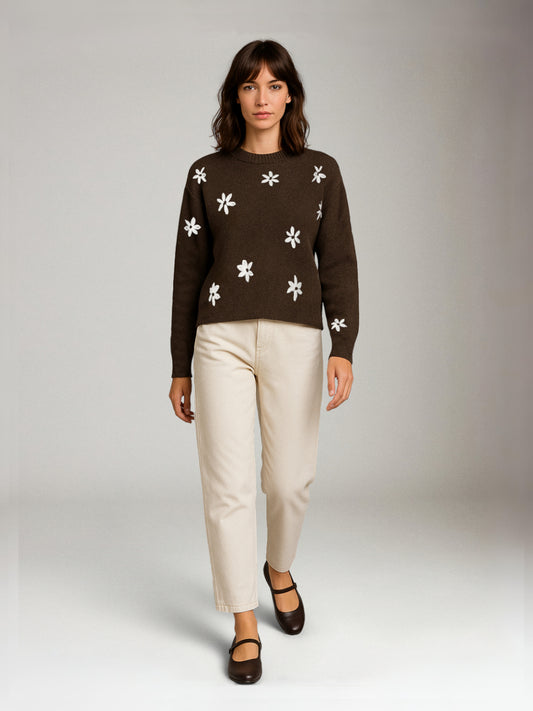 Aiden Daisy Crewneck Sweater
