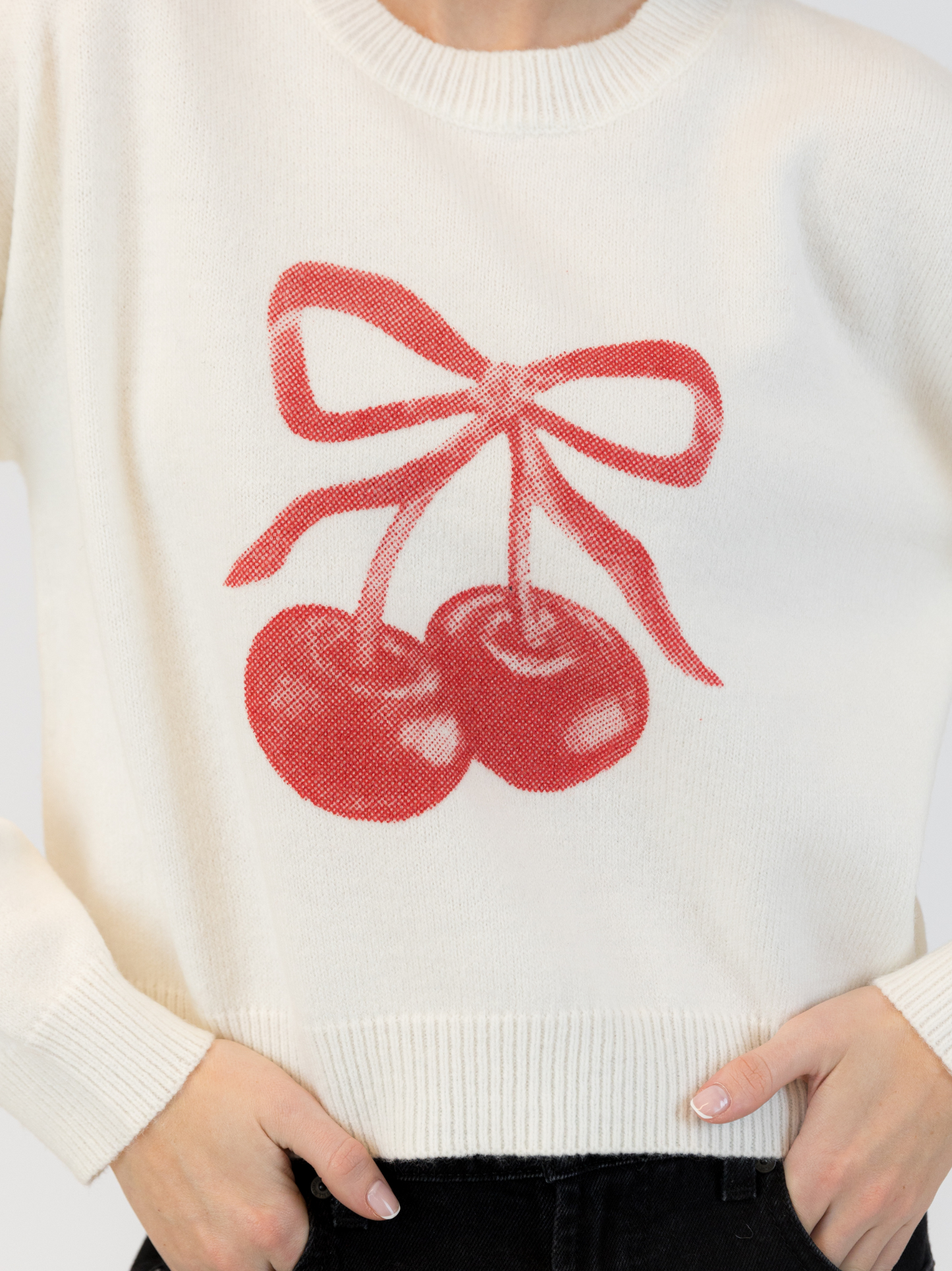LYLA + LUXE - Avery Cherry Crewneck Pullover - 
