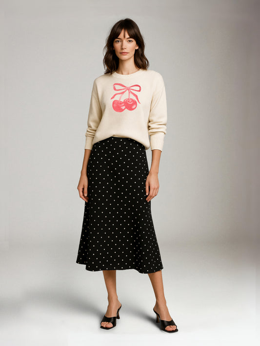 Avery Cherry Crewneck Pullover
