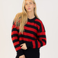 LYLA + LUXE - Bobby Stripe Crewneck Pullover Sweater - 