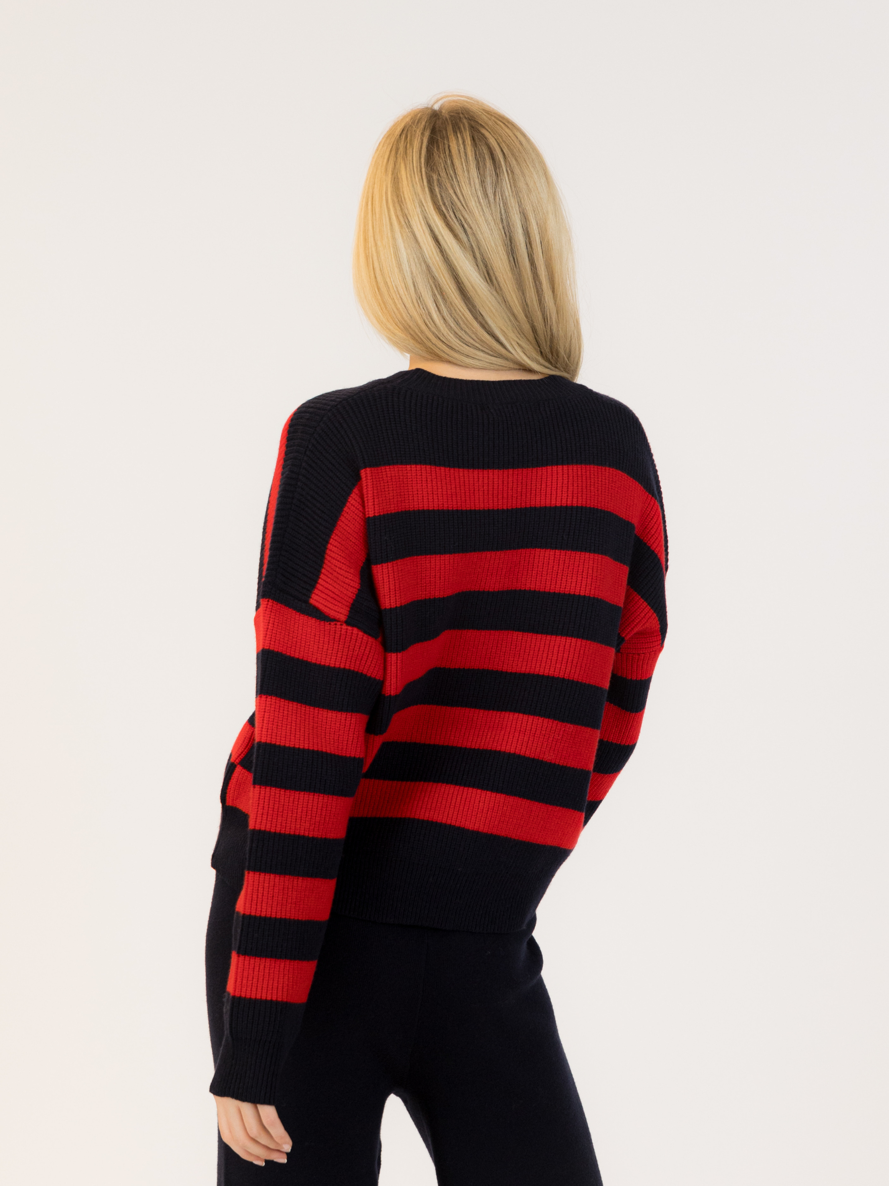 LYLA + LUXE - Bobby Stripe Crewneck Pullover Sweater - 