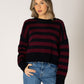 LYLA + LUXE - Bobby Stripe Crewneck Pullover Sweater - 