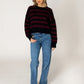 LYLA + LUXE - Bobby Stripe Crewneck Pullover Sweater - 