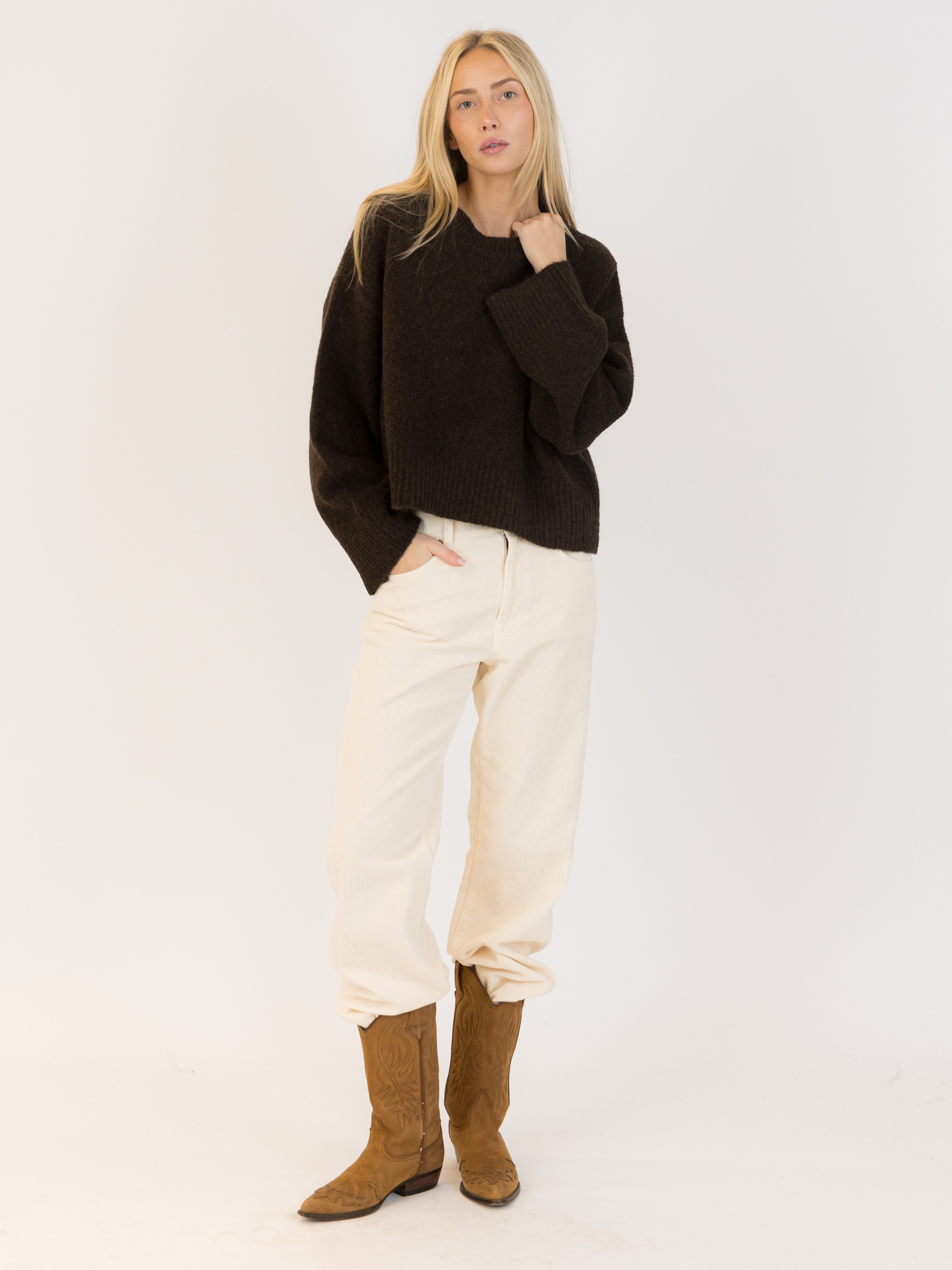 LYLA + LUXE - Eva Eco Crewneck Pullover Sweater - 