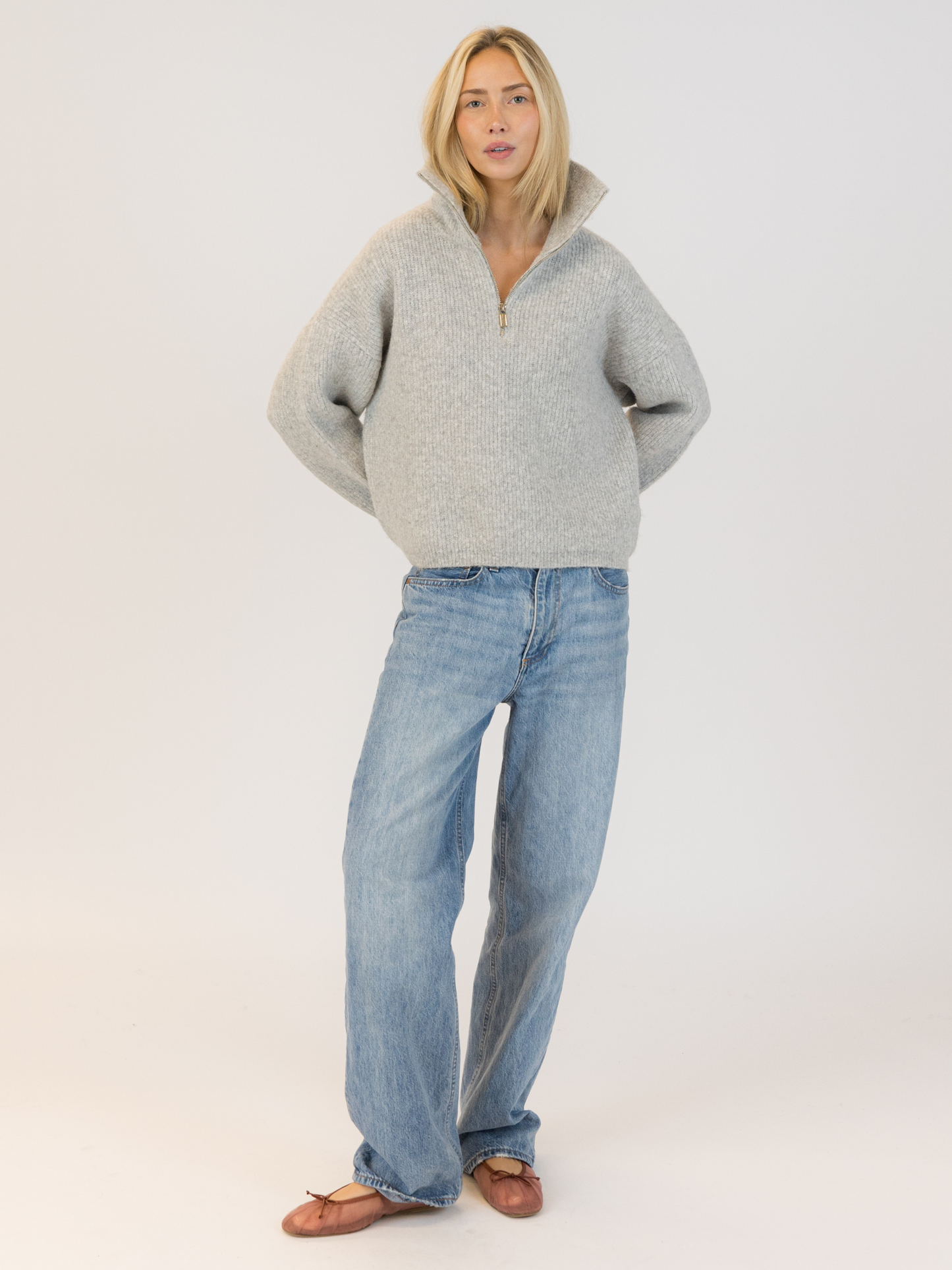 Eva Eco Mockneck Pullover Sweater