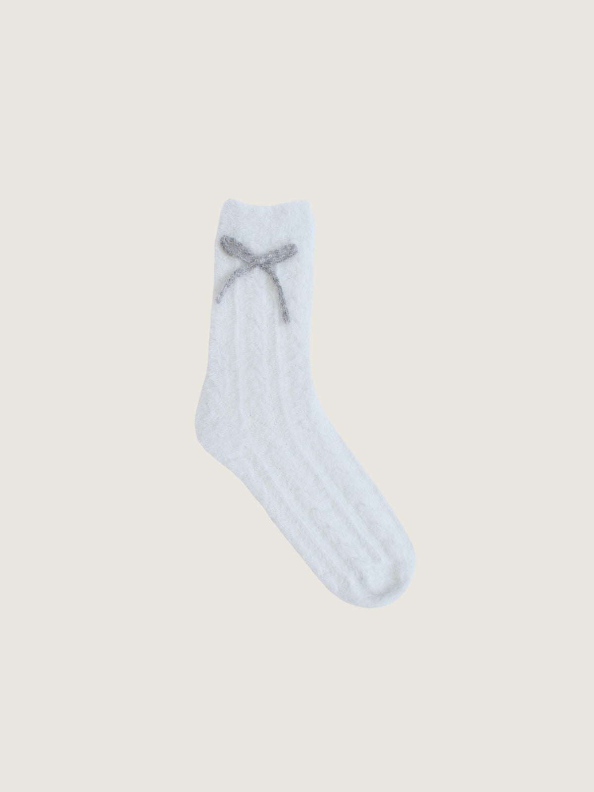 LYLA + LUXE - Plush Bow Detail Socks - Blue / White