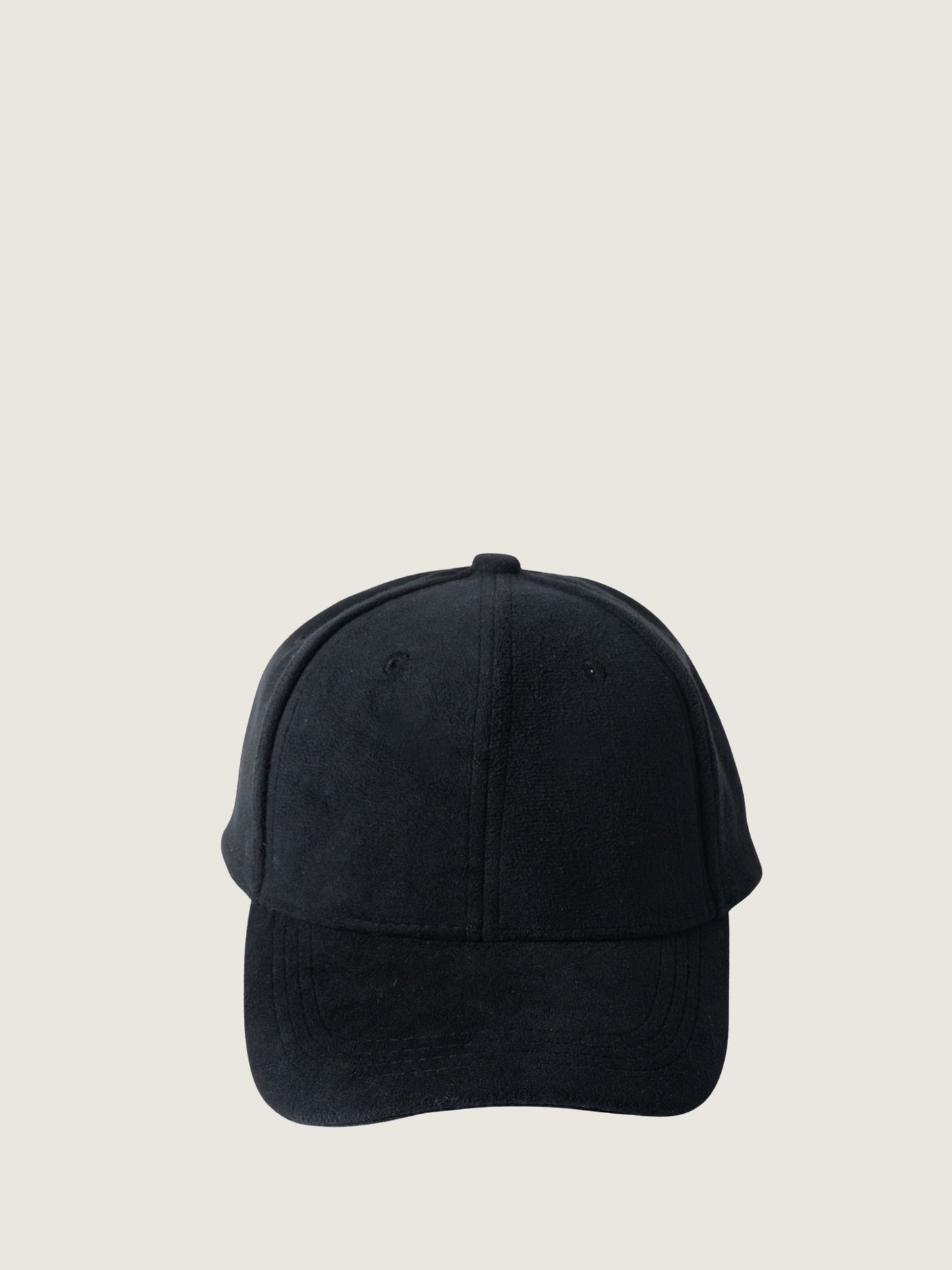 LYLA + LUXE - Faux Suede Baseball Hat - Black