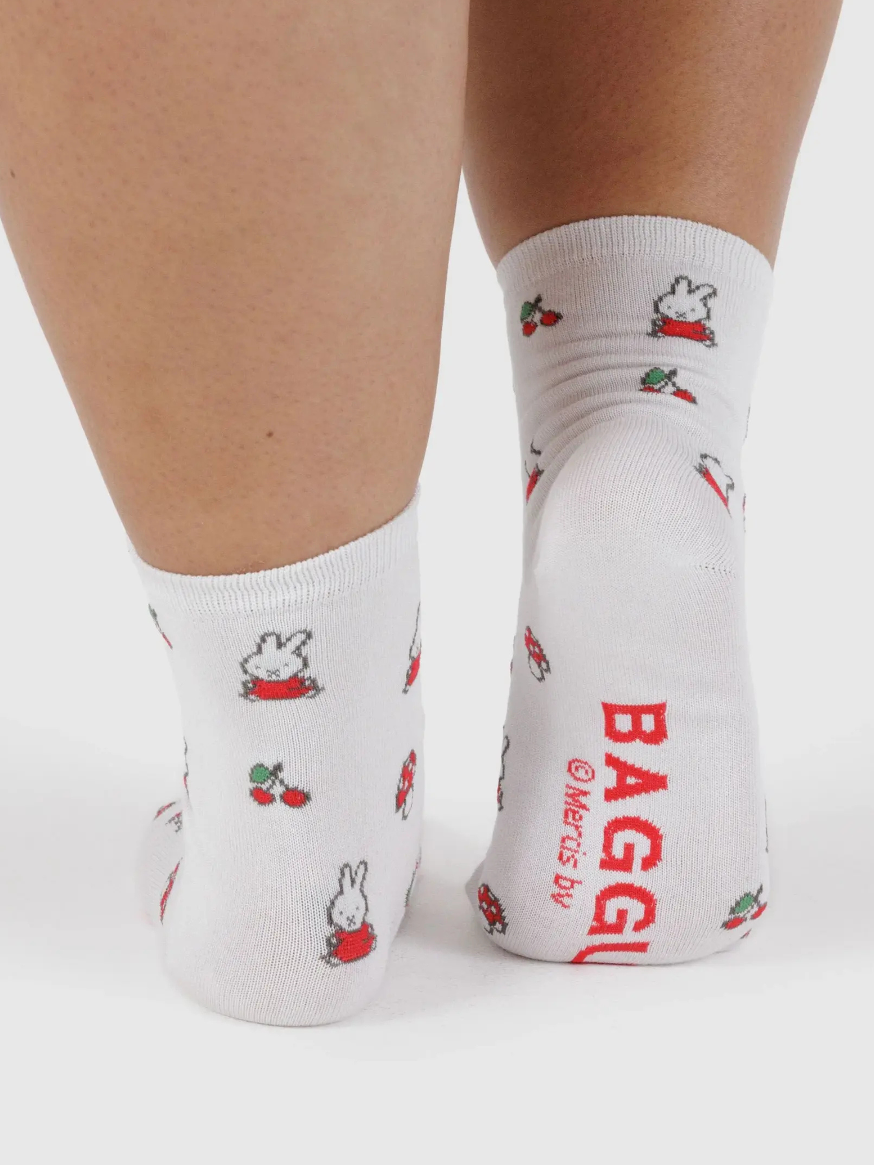 BAGGU-Miffy Crew Sock-Miffy White