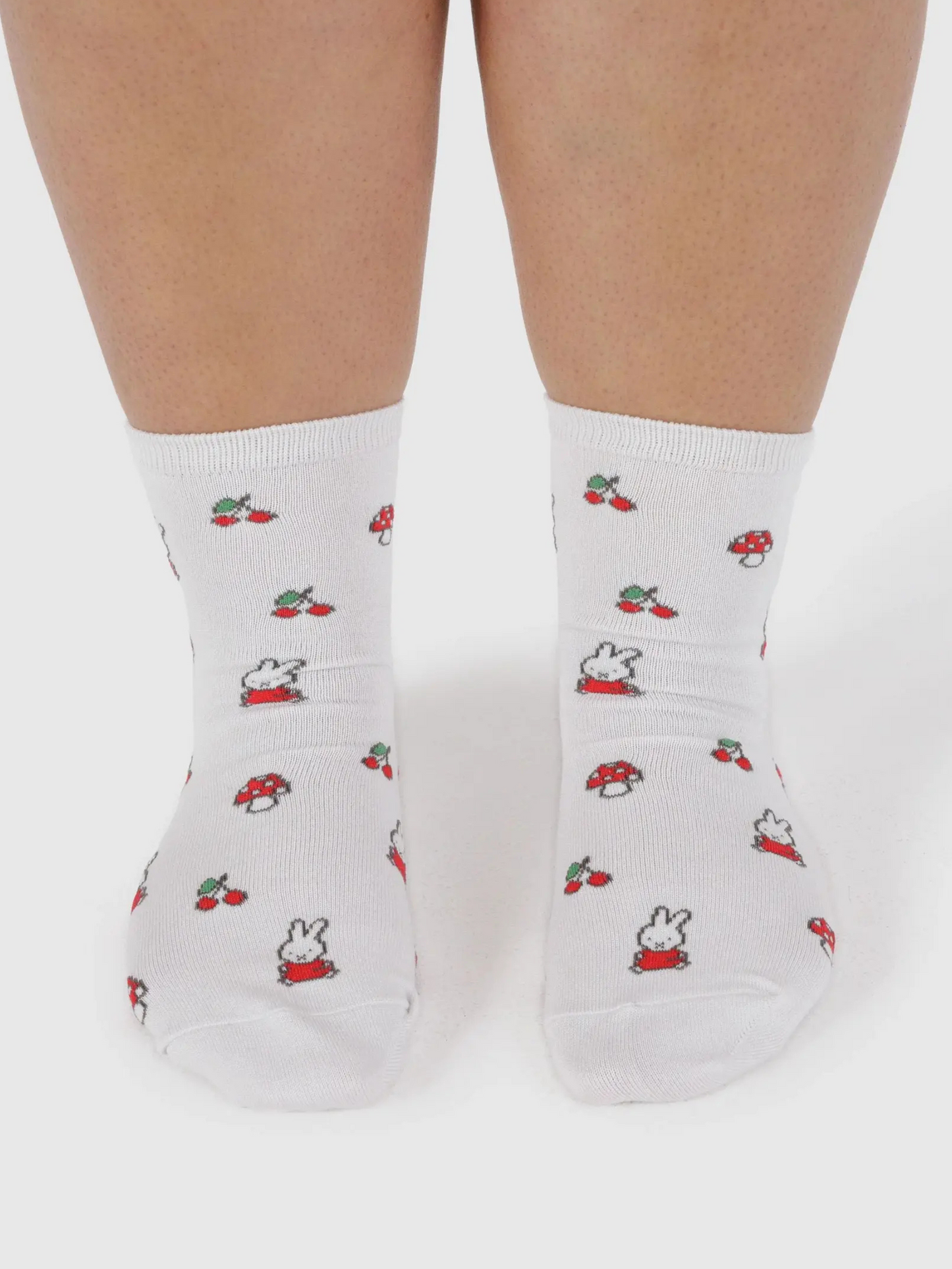 BAGGU-Miffy Crew Sock-Miffy White