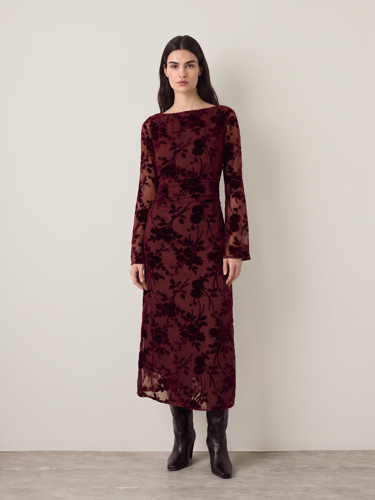 Anouk Velvet Midi Dress