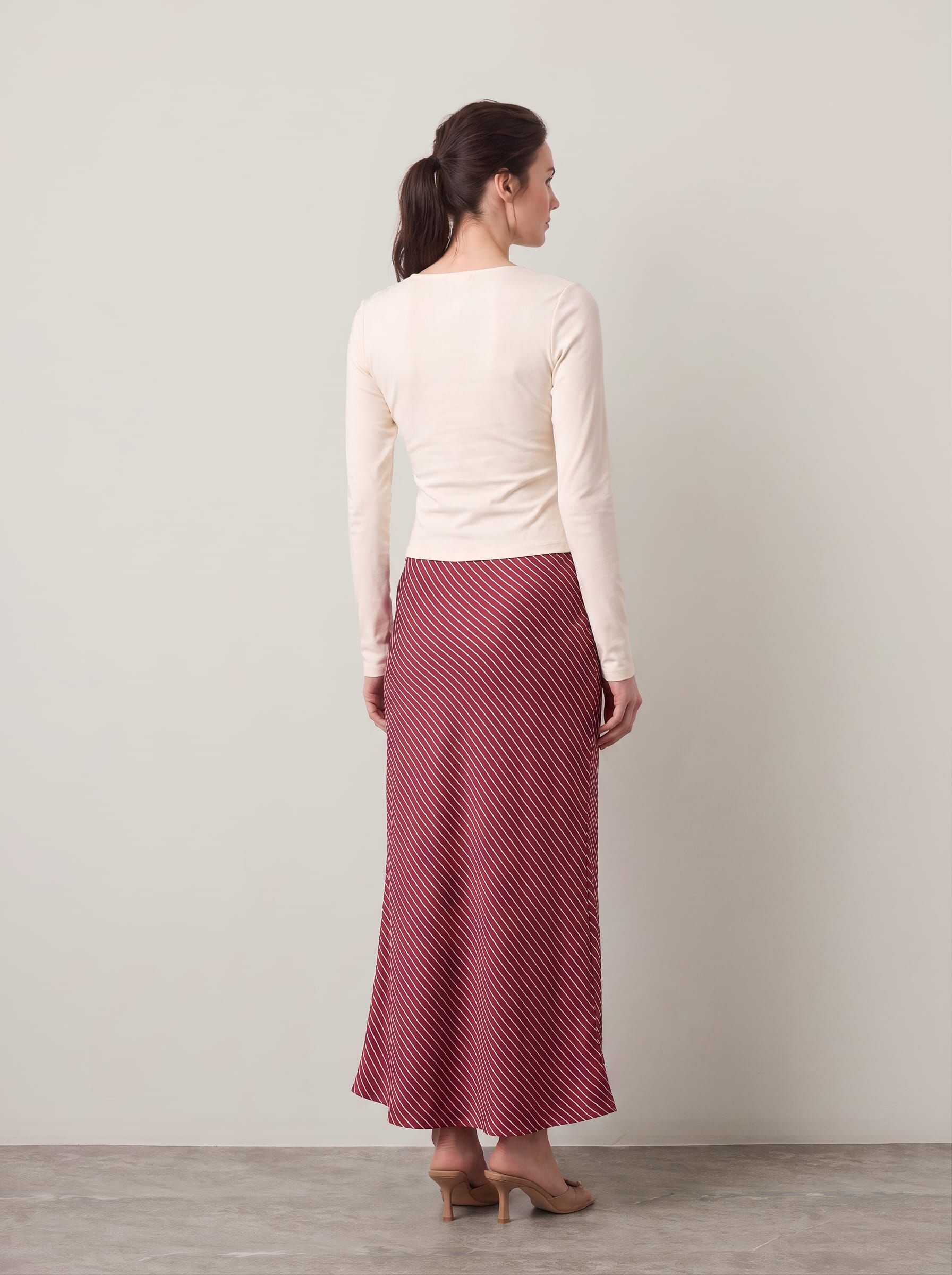 MINKPINK - Bleeker Bias Stripe Skirt - 