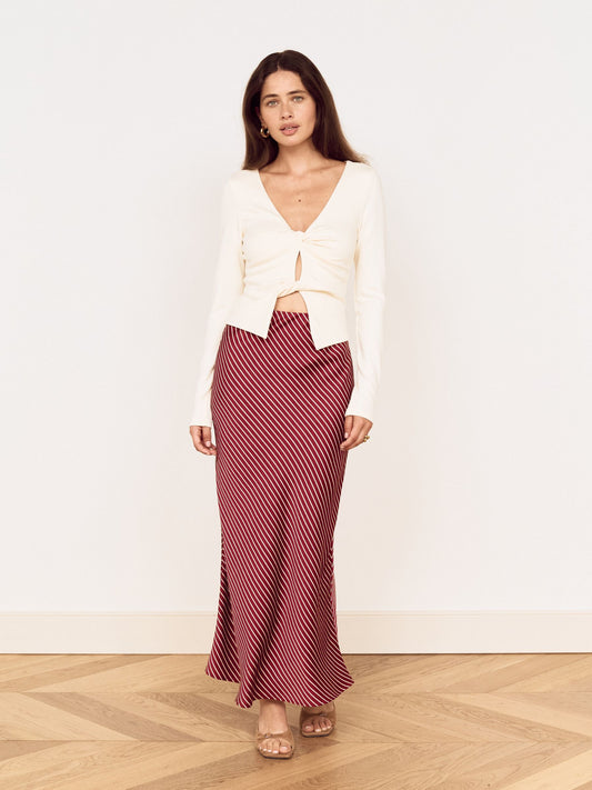 MINKPINK - Bleeker Bias Stripe Skirt - 