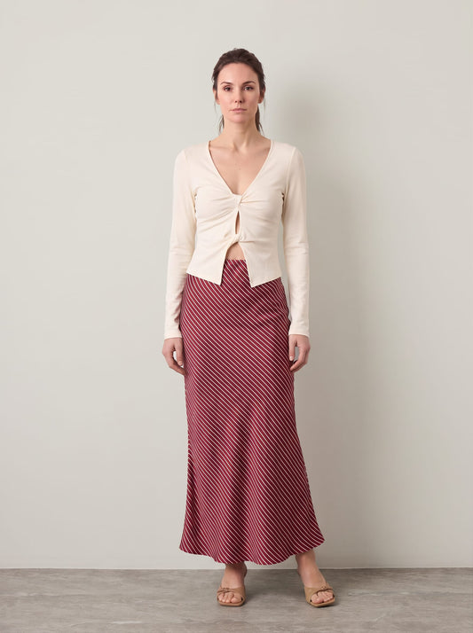 MINKPINK - Bleeker Bias Stripe Skirt - 
