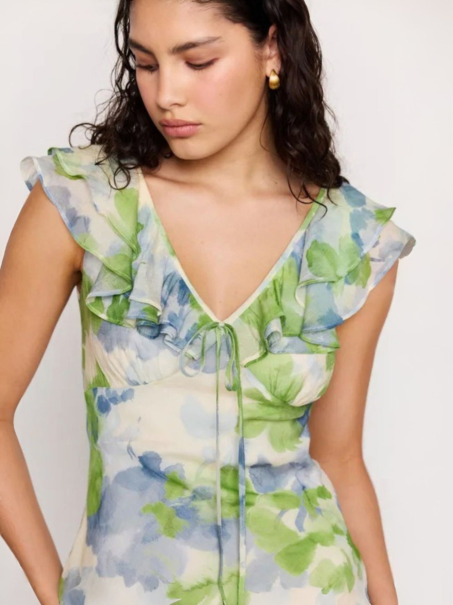 MINKPINK - Carrie Ruffled Midi Dress - 