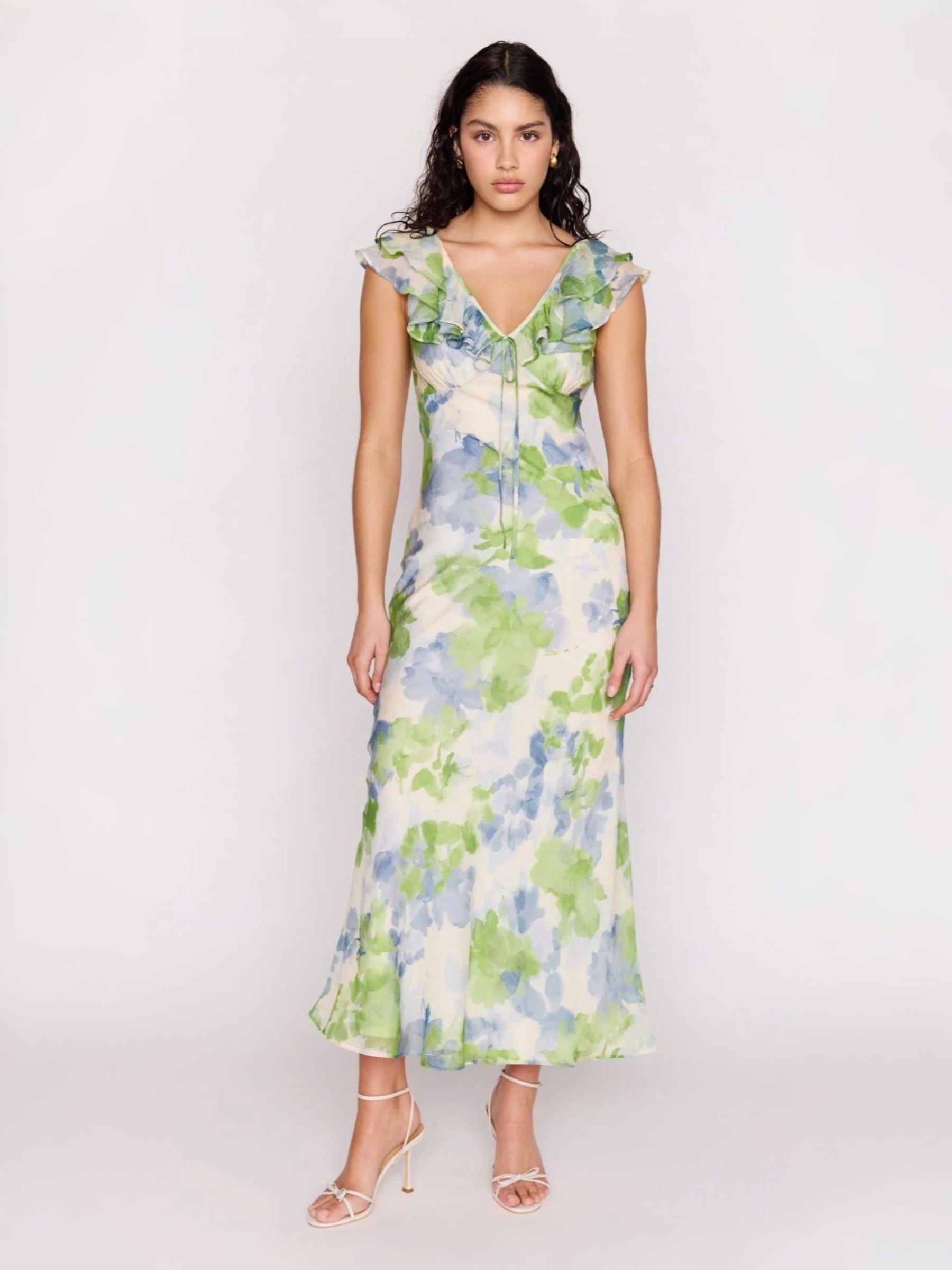 MINKPINK - Carrie Ruffled Midi Dress - 
