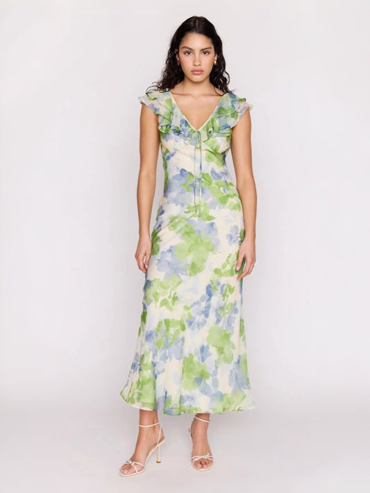 Carrie Ruffled Midi Dress