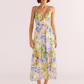 MINKPINK-Fable Tie Midi Dress-Painterly Floral