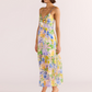 MINKPINK-Fable Tie Midi Dress-Painterly Floral
