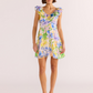 MINKPINK-Fable Frill Mini Dress-Painterly Floral