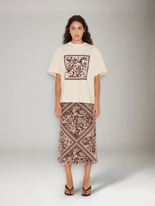 Lumi Mesh Midi Skirt