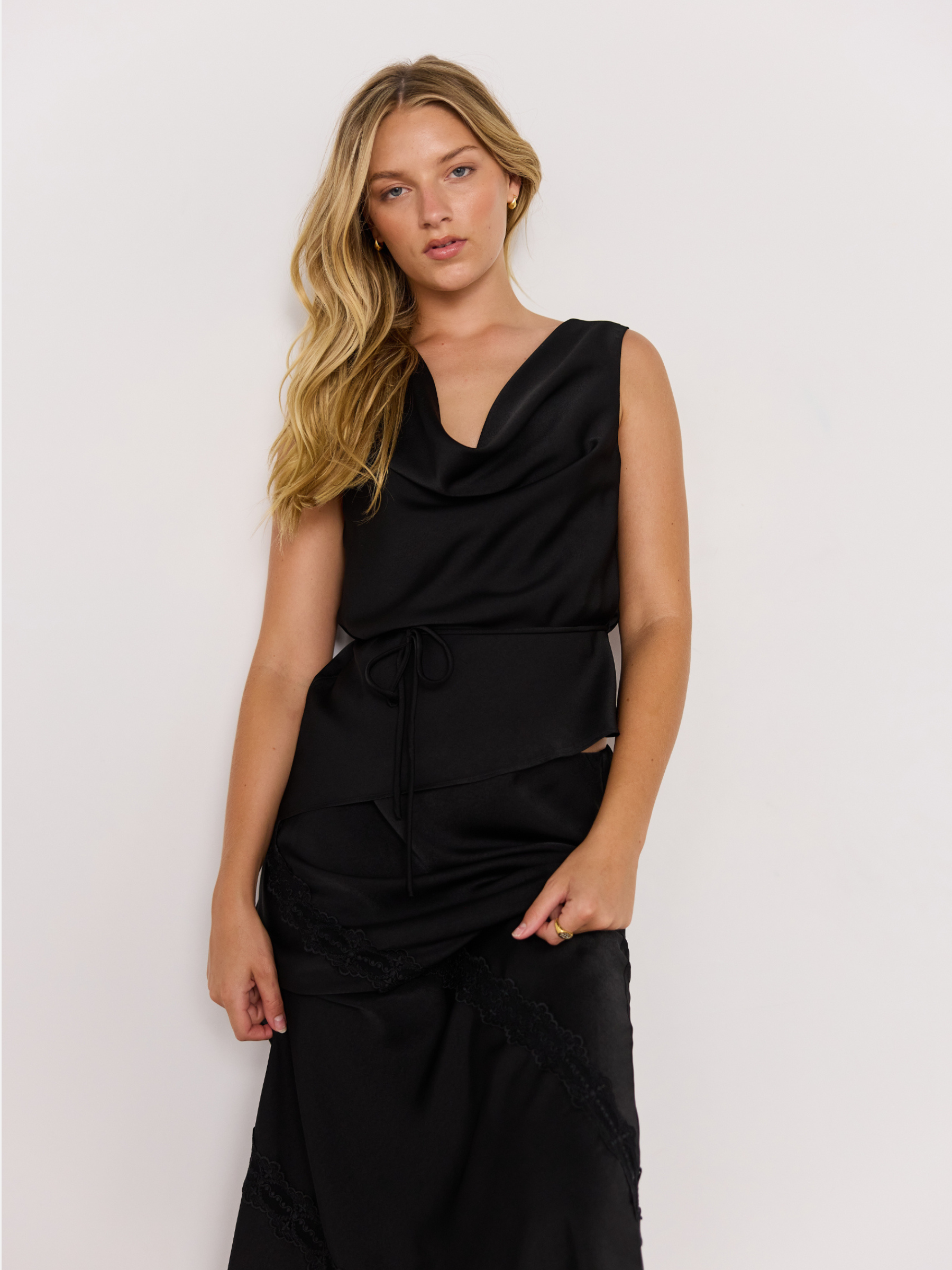 MINKPINK - Momento Cowl Neck Top - 