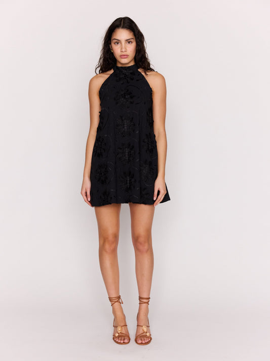 Roma High Neck Mini Dress