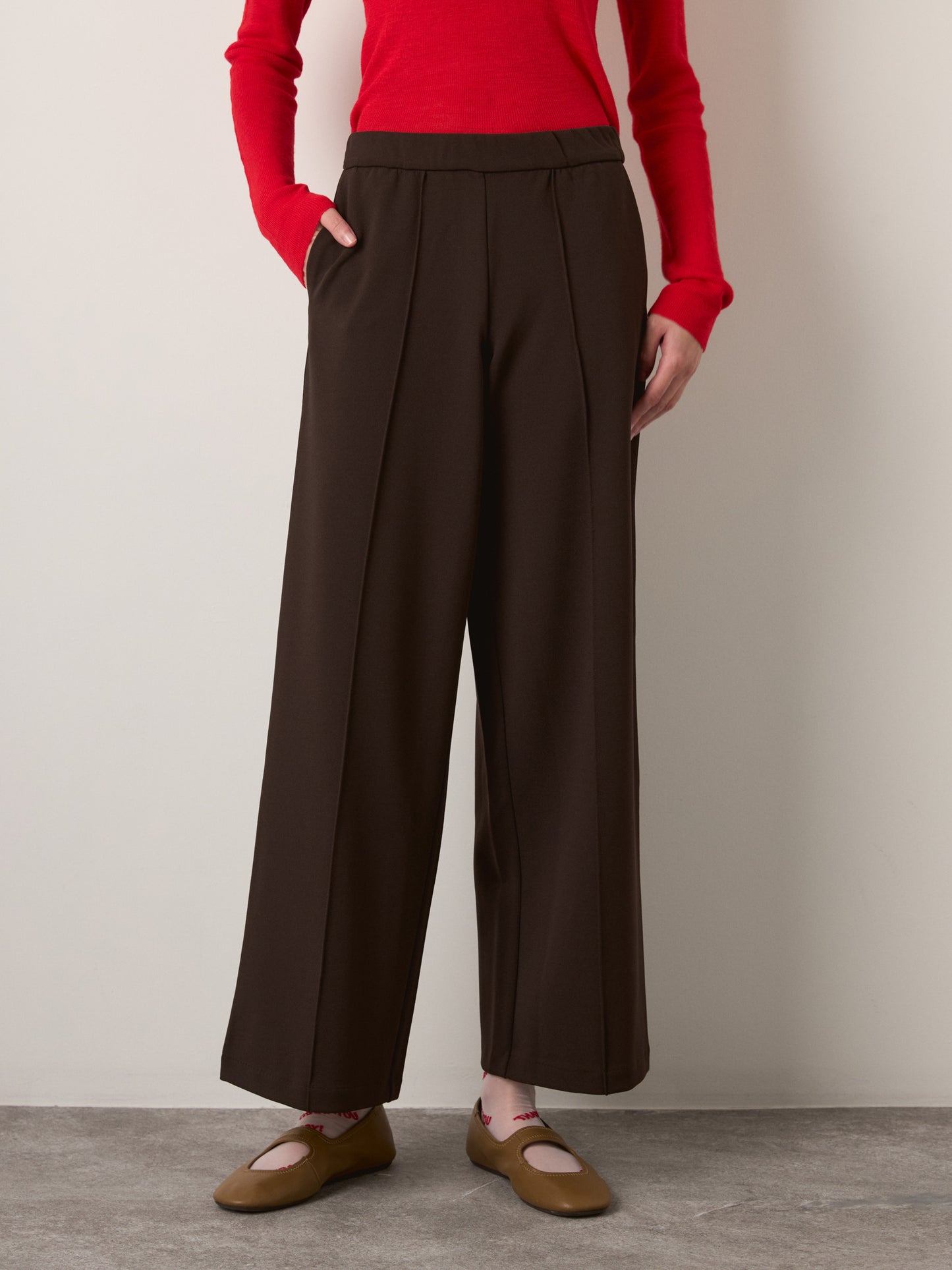 Amy Pintuck Straight Leg Pants