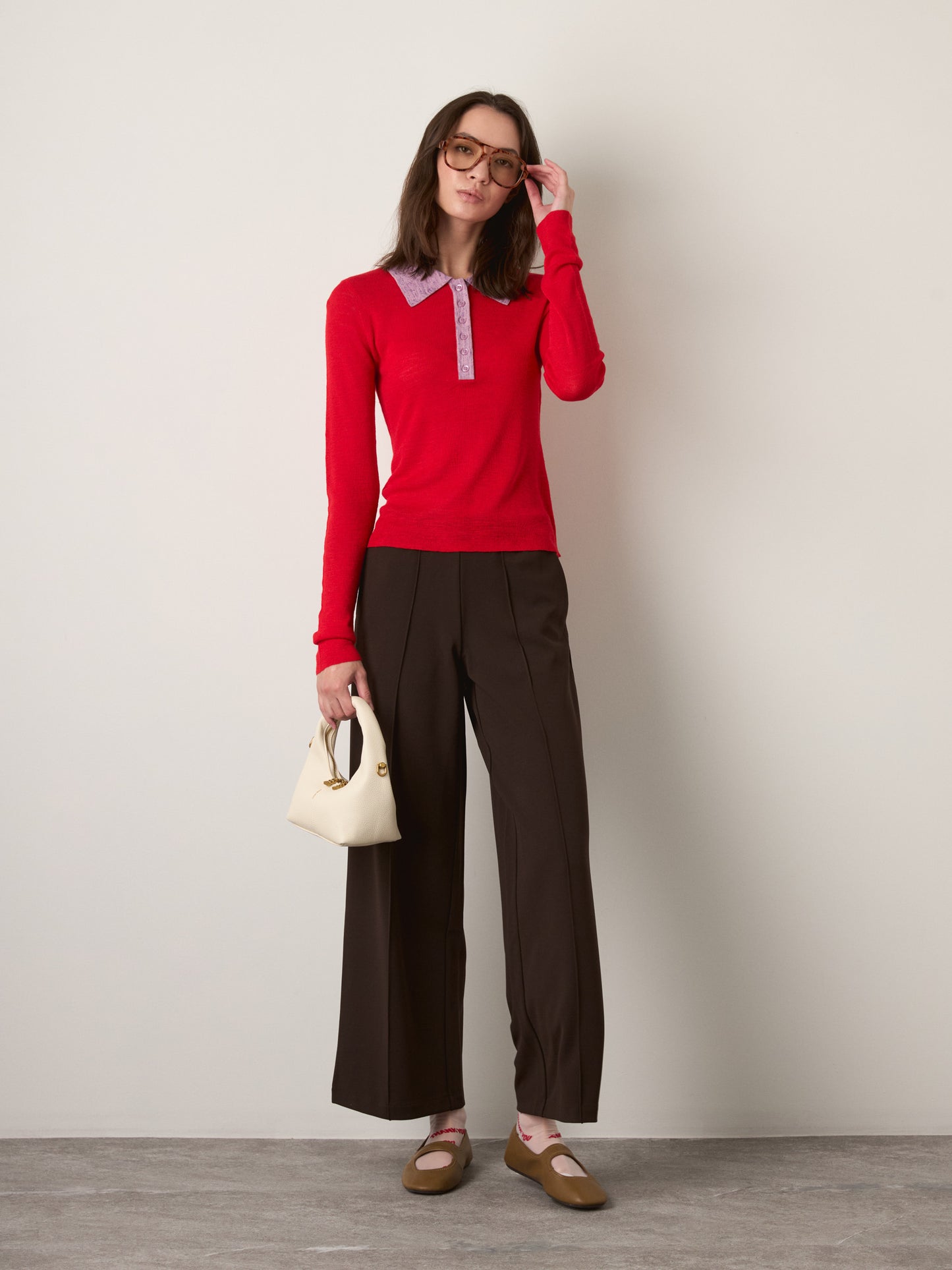 Amy Pintuck Straight Leg Pants