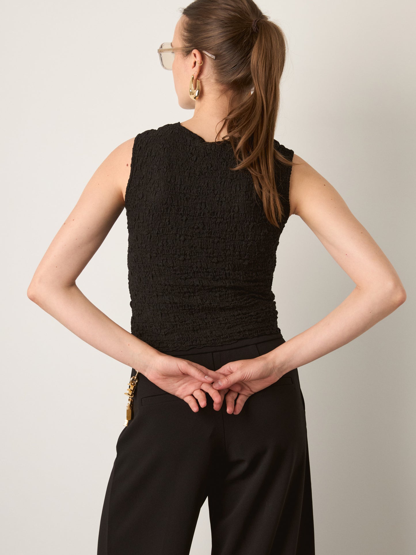 MONK & LOU - Textured Cotton Teya Top - 
