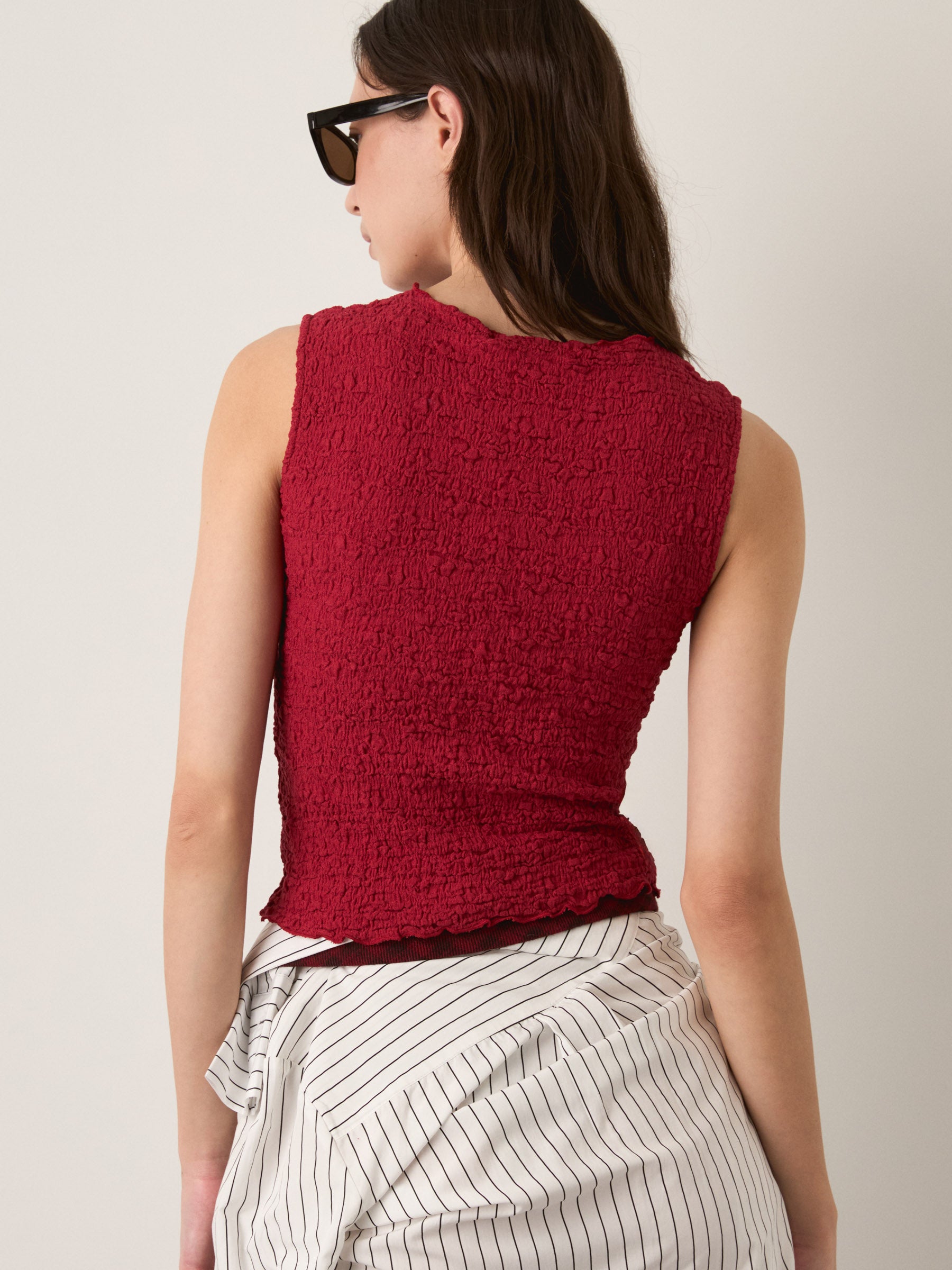 MONK & LOU - Textured Cotton Teya Top - 