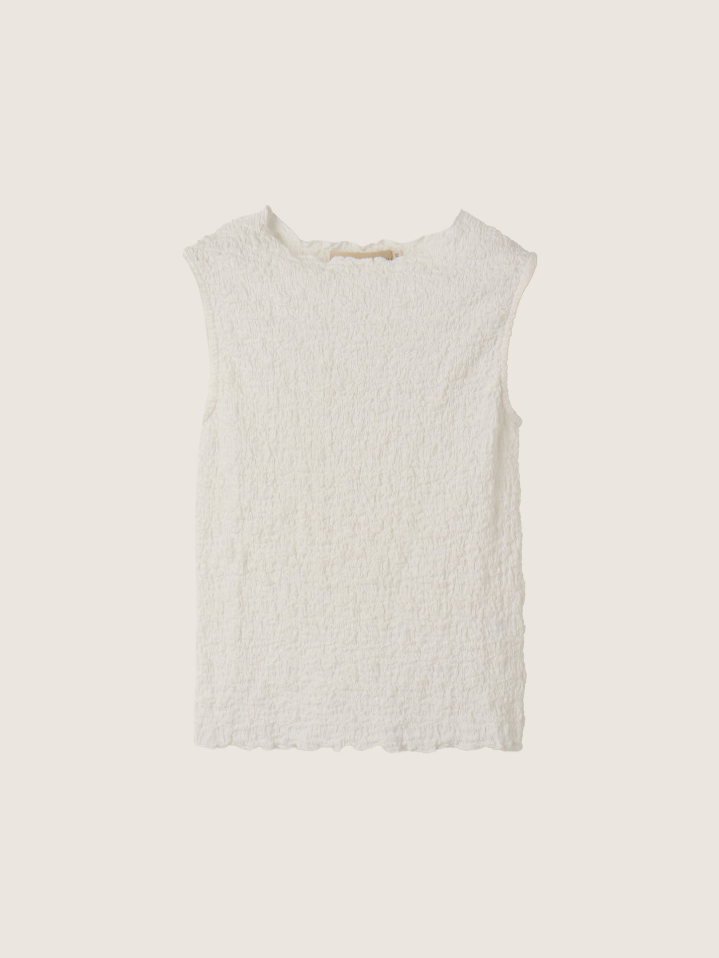 MONK & LOU - Textured Cotton Teya Top - Latte