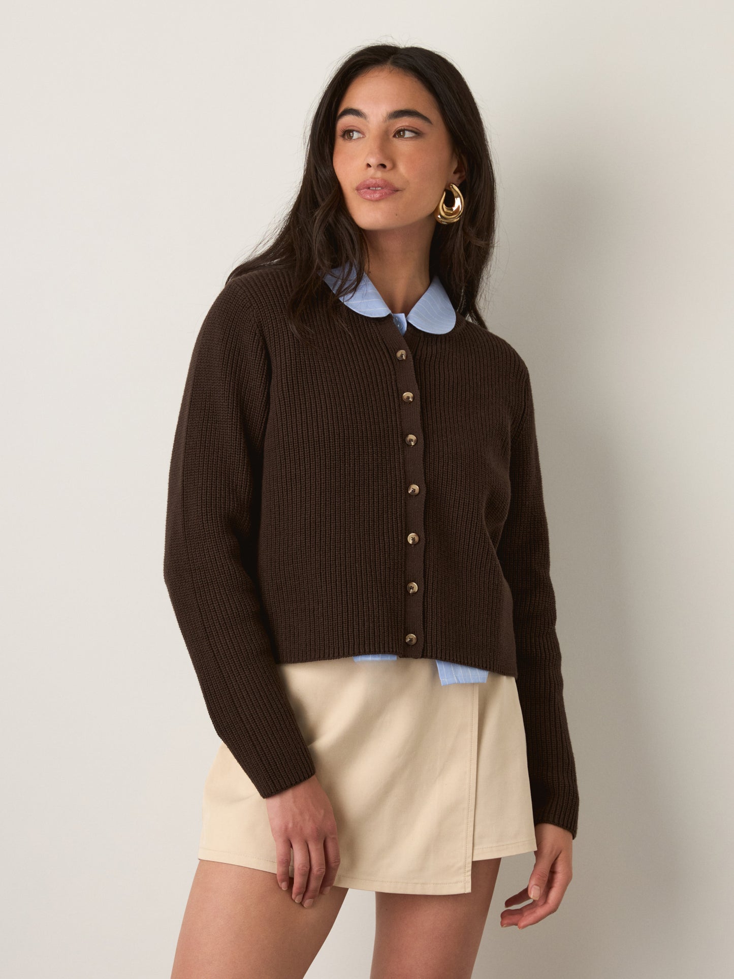 MONK & LOU - Allegra Cropped Cardigan - 