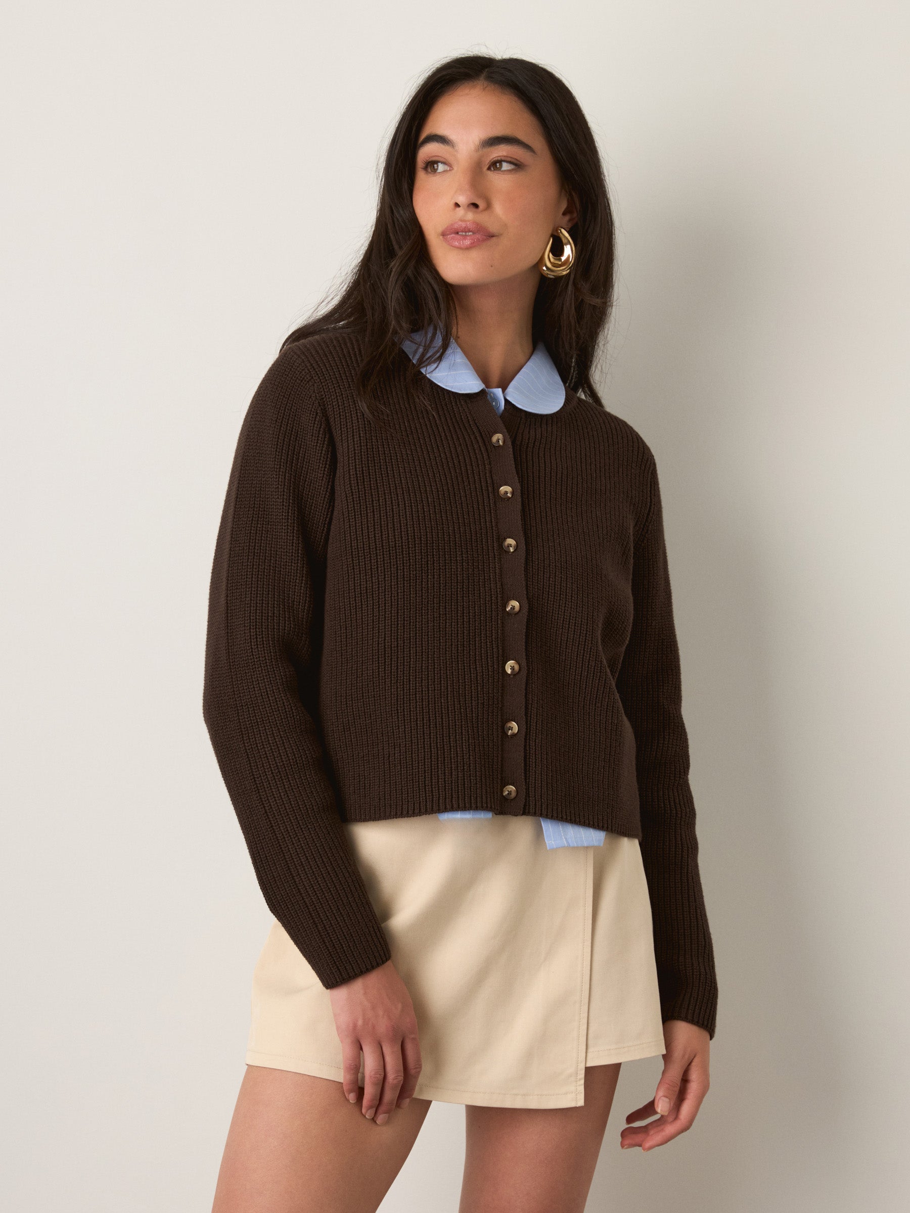 MONK & LOU - Allegra Cropped Cardigan - 