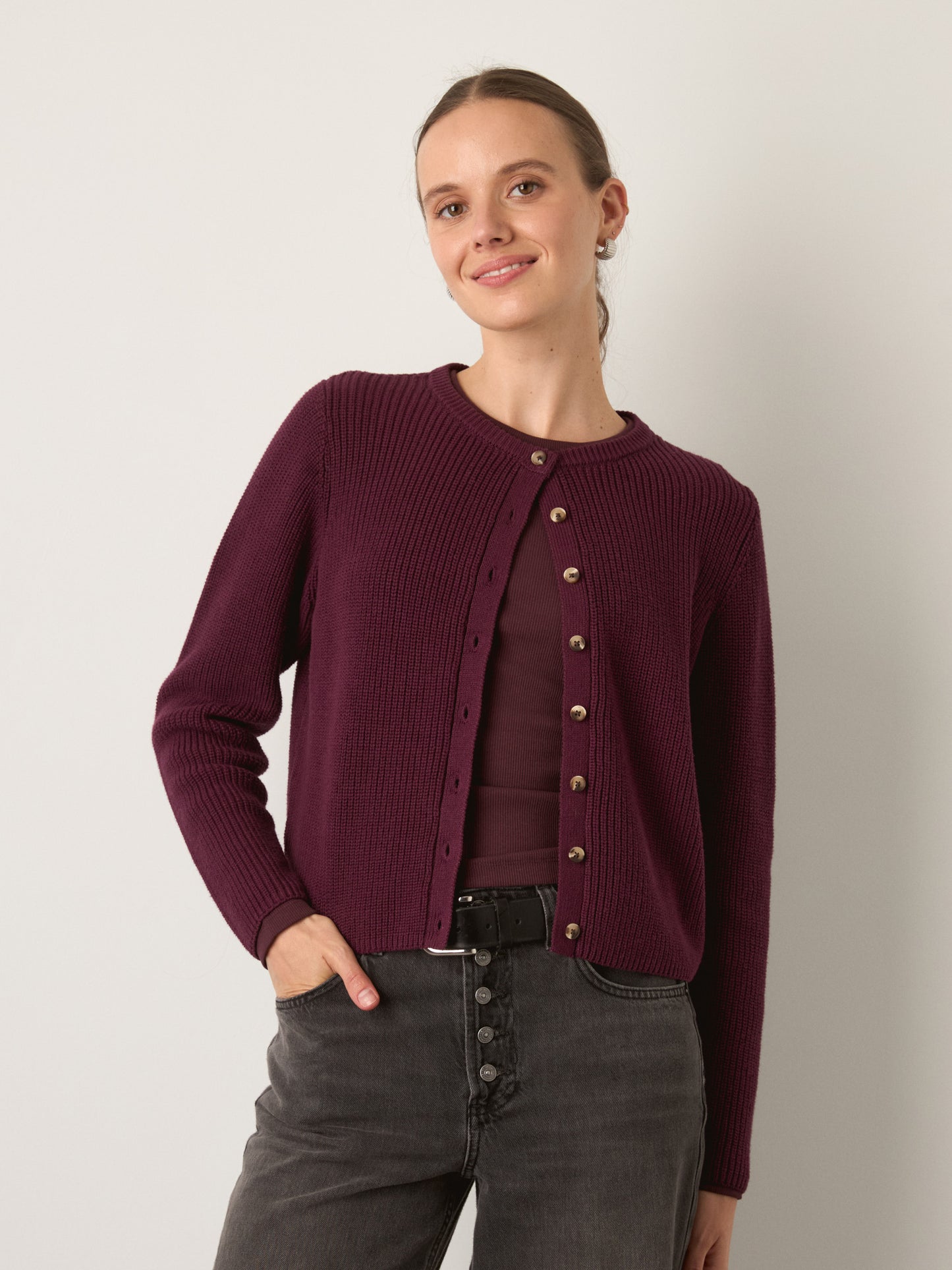 MONK & LOU - Allegra Cropped Cardigan - 