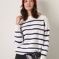 MONK & LOU - Anita Crewneck Stripe Pullover Sweater - 