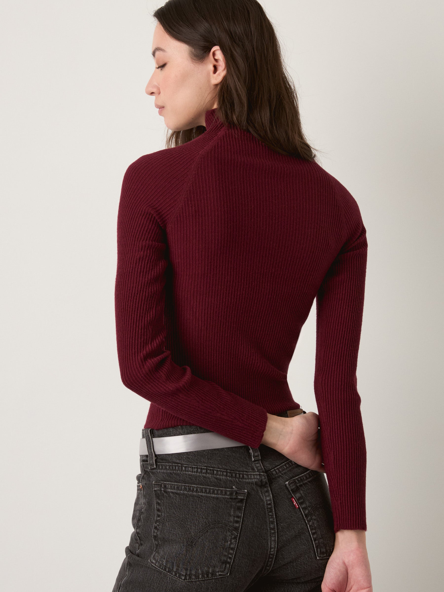 MONK & LOU - Anna Funnel Neck Longsleeve Sweater - 