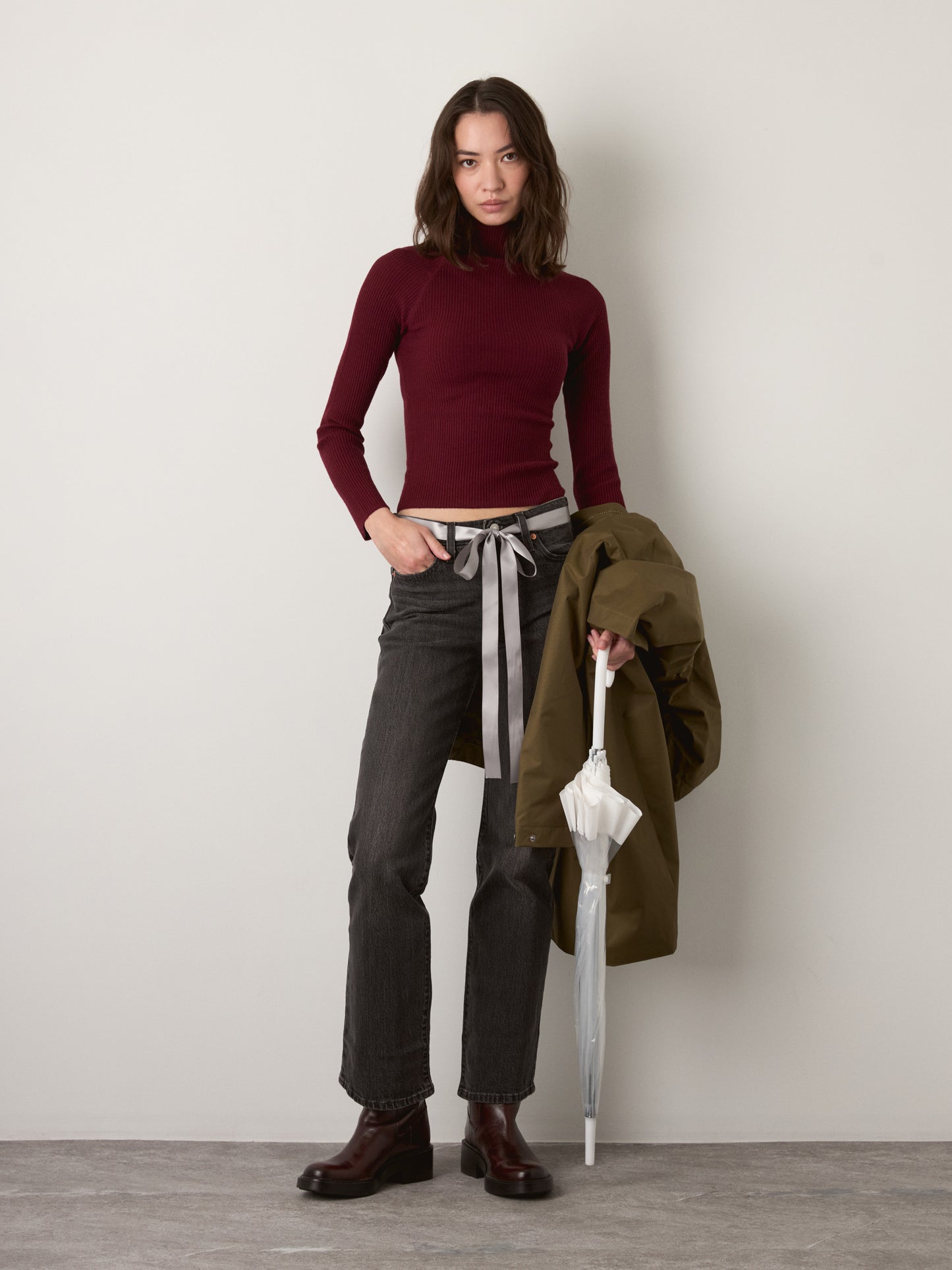 MONK & LOU - Anna Funnel Neck Longsleeve Sweater - 