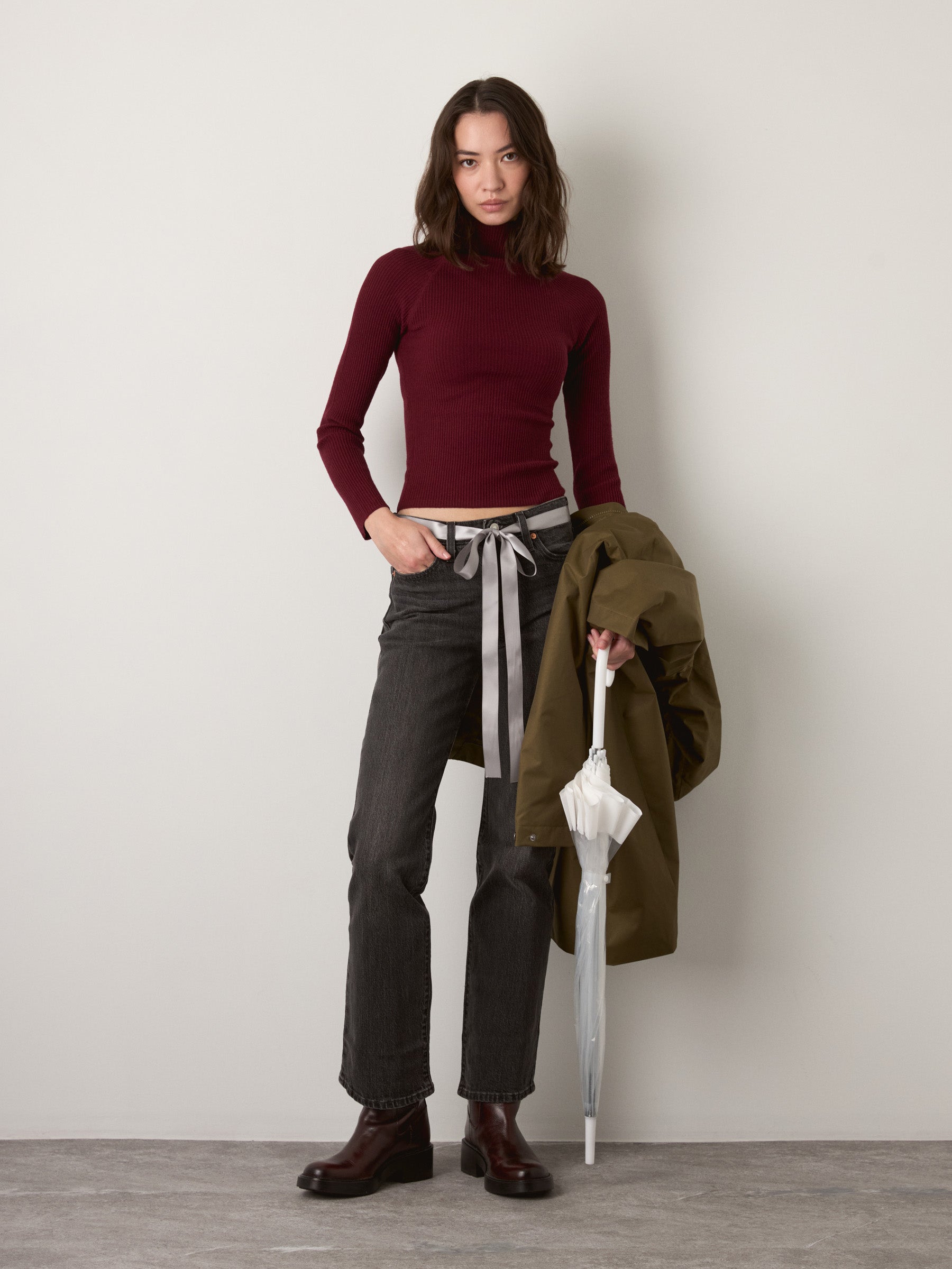 MONK & LOU - Anna Funnel Neck Longsleeve Sweater - 