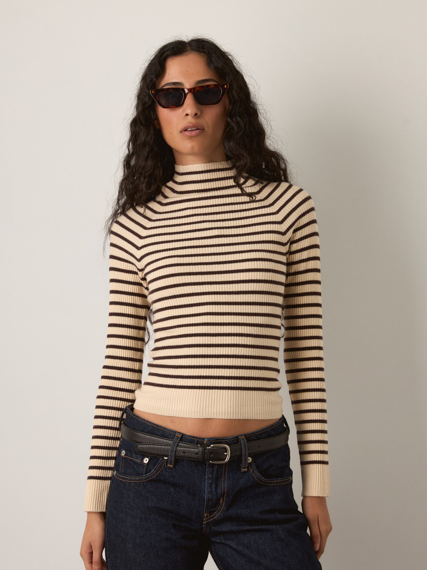 MONK & LOU - Anna Funnel Neck Longsleeve Sweater - 