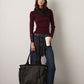 MONK & LOU - Artie Mockneck Pullover Sweater - Grape Berry