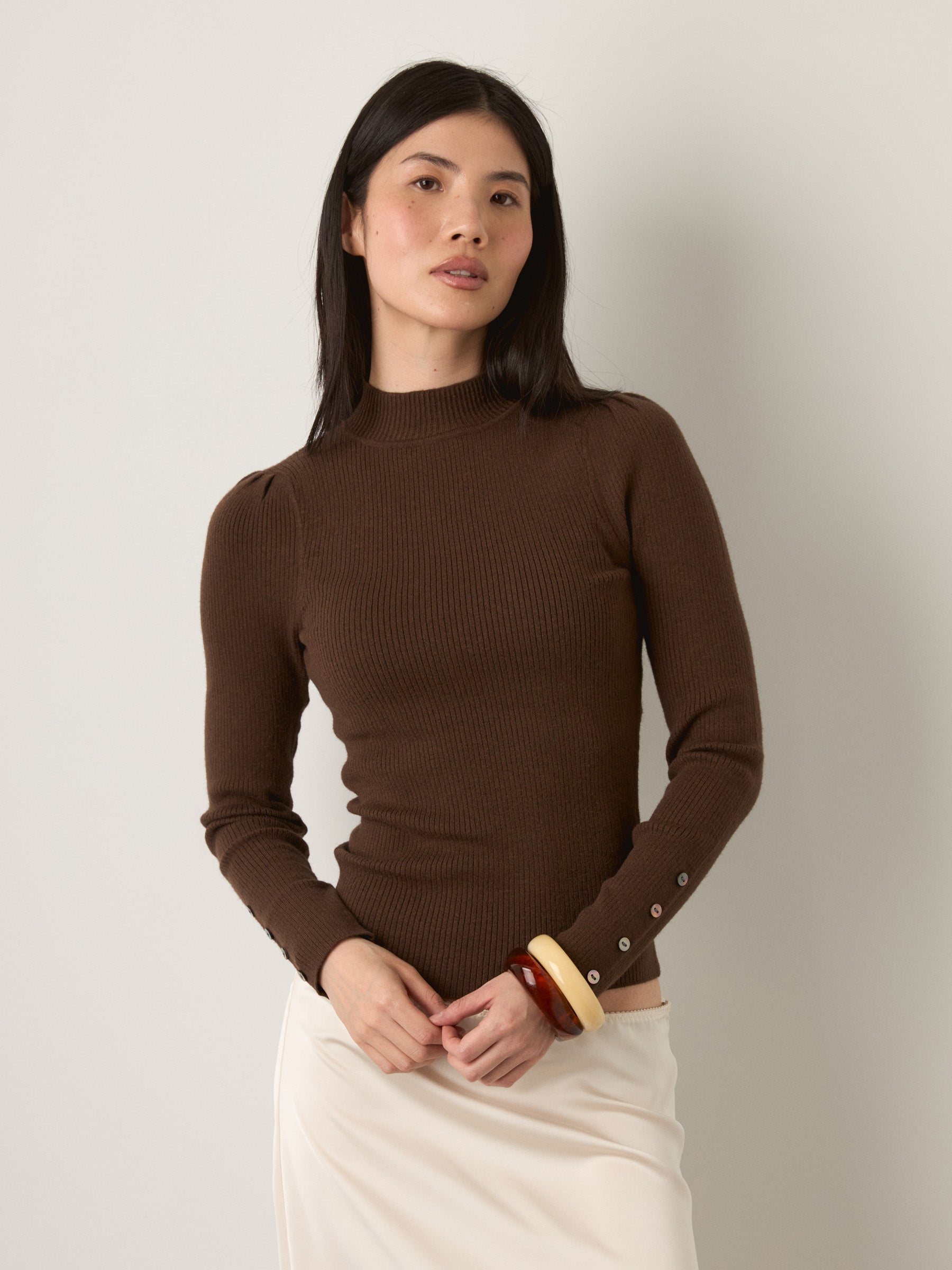 MONK & LOU - Artie Mockneck Pullover Sweater - 