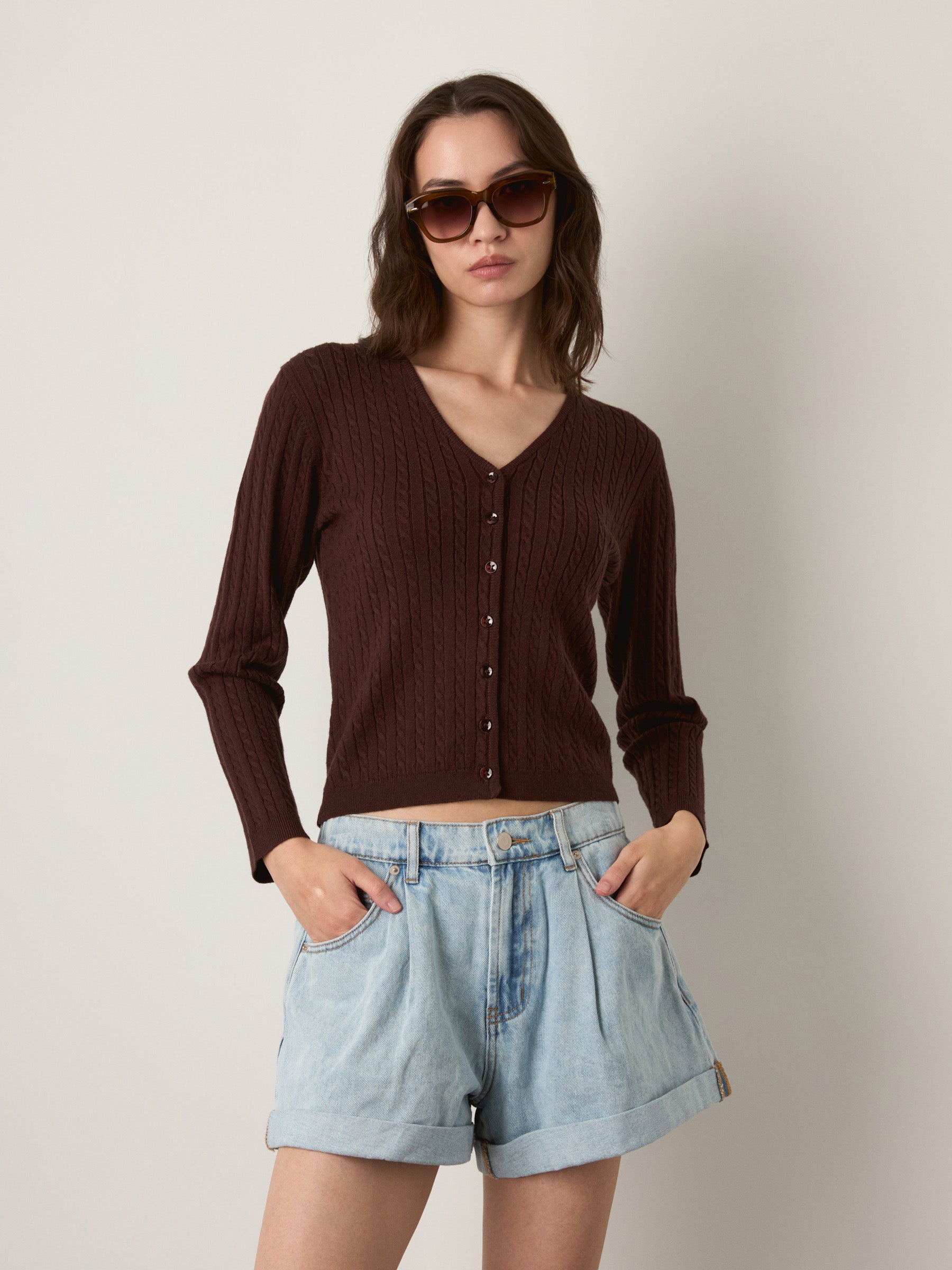 MONK & LOU - August V-neck Cardigan - 