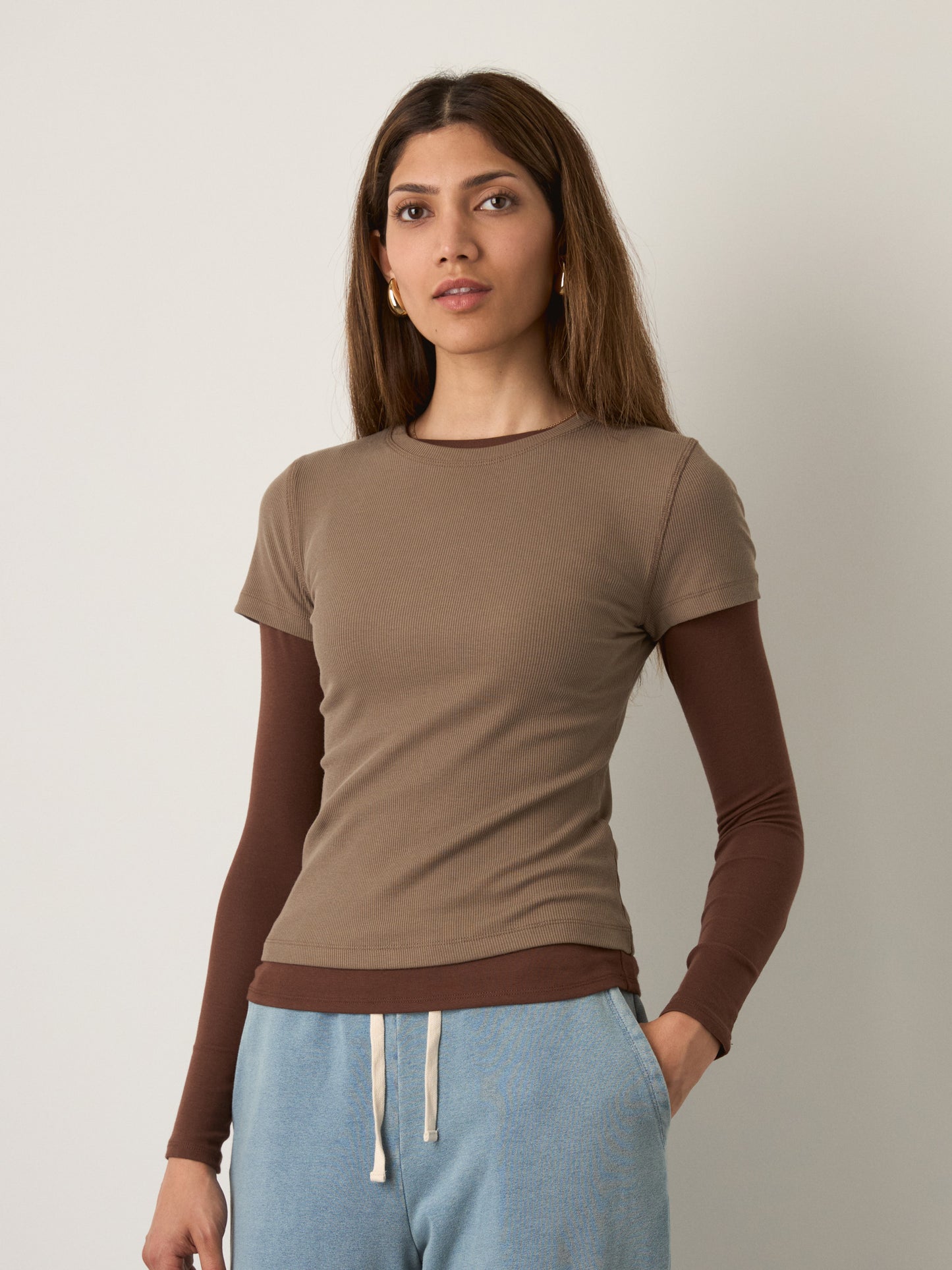 MONK & LOU - Banks High Crew Shortsleeve T-Shirt - 