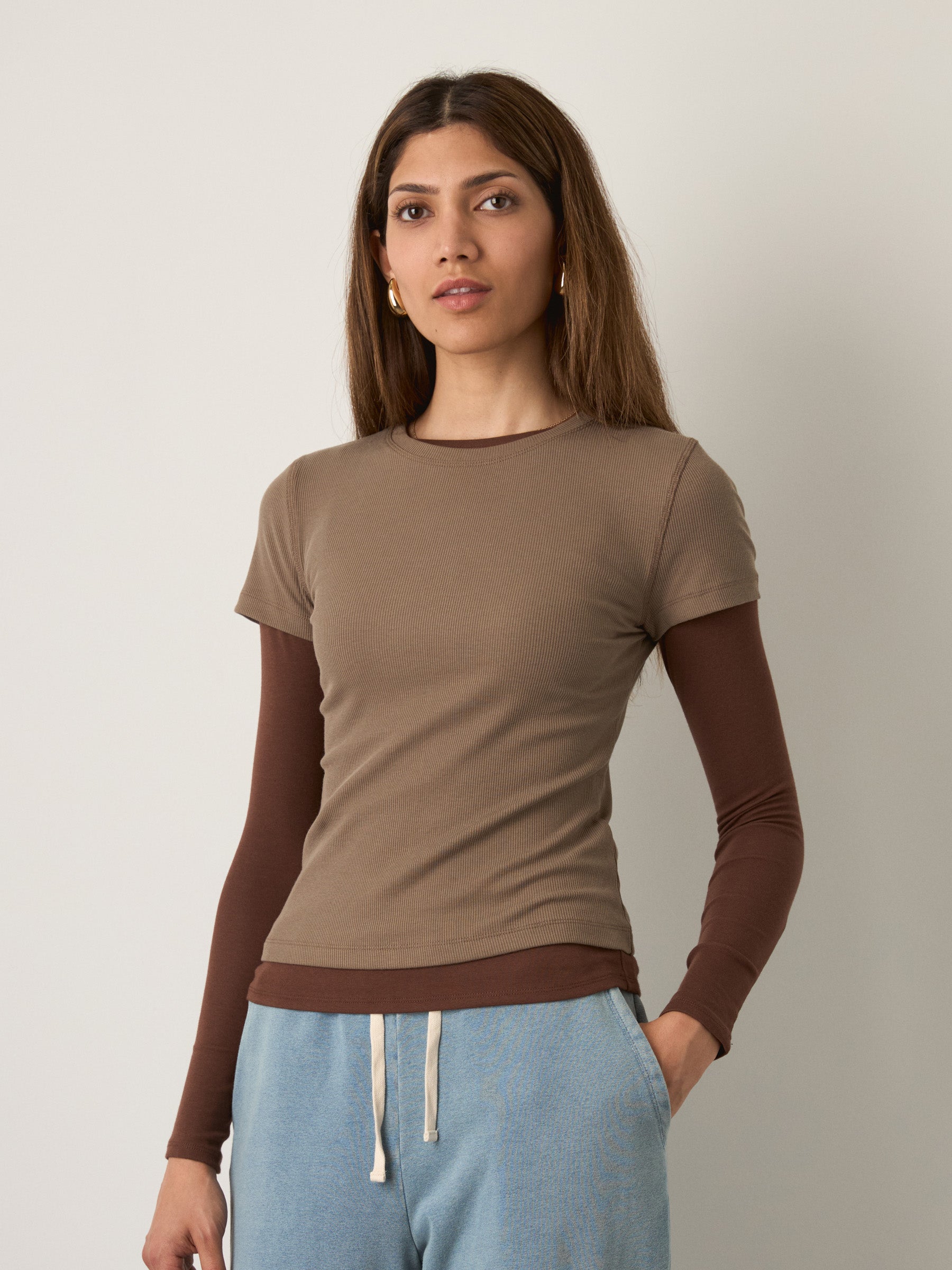 MONK & LOU - Banks High Crew Shortsleeve T-Shirt - 