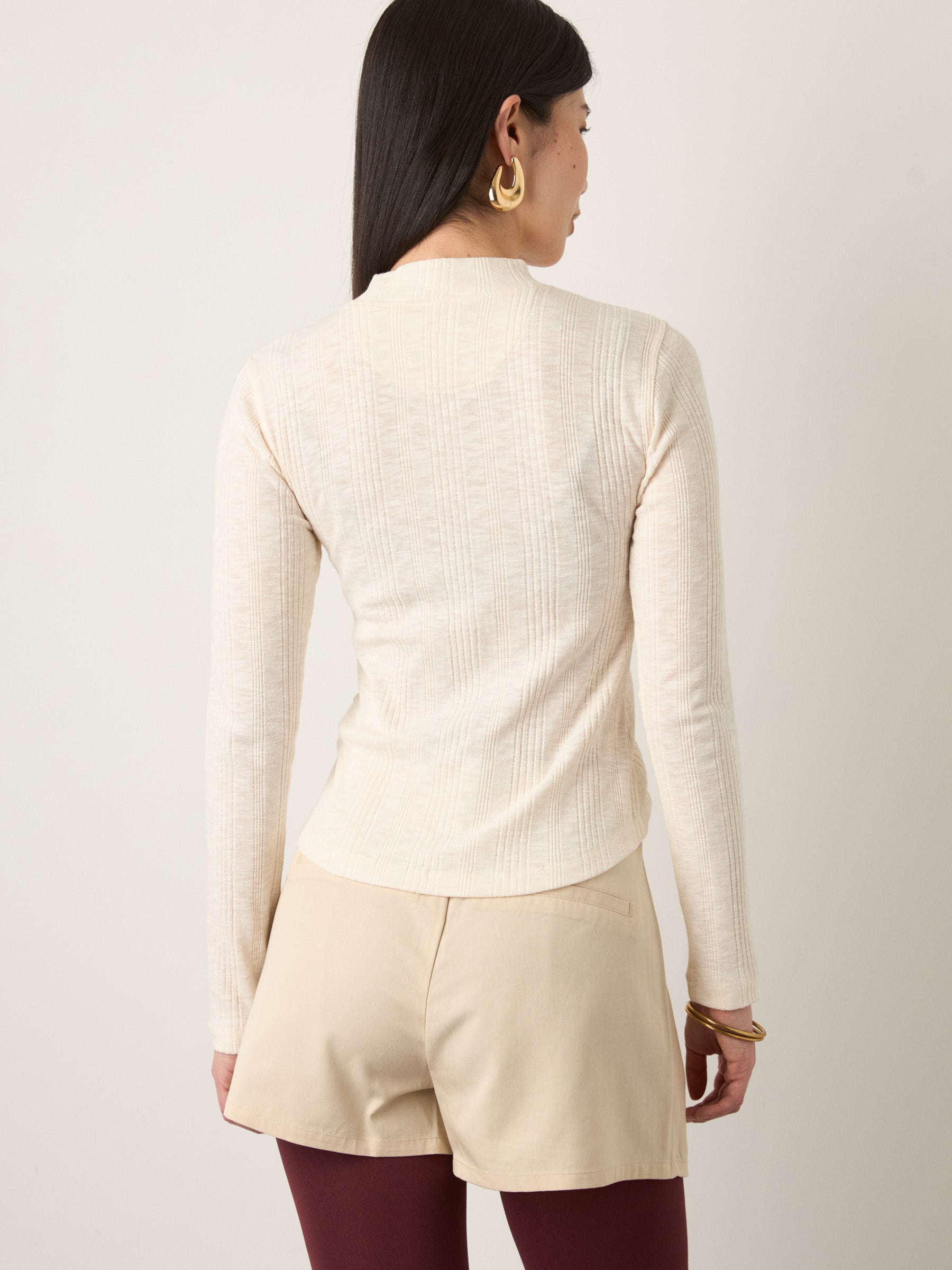 MONK & LOU - Benny Mockneck Longsleeve Top - 