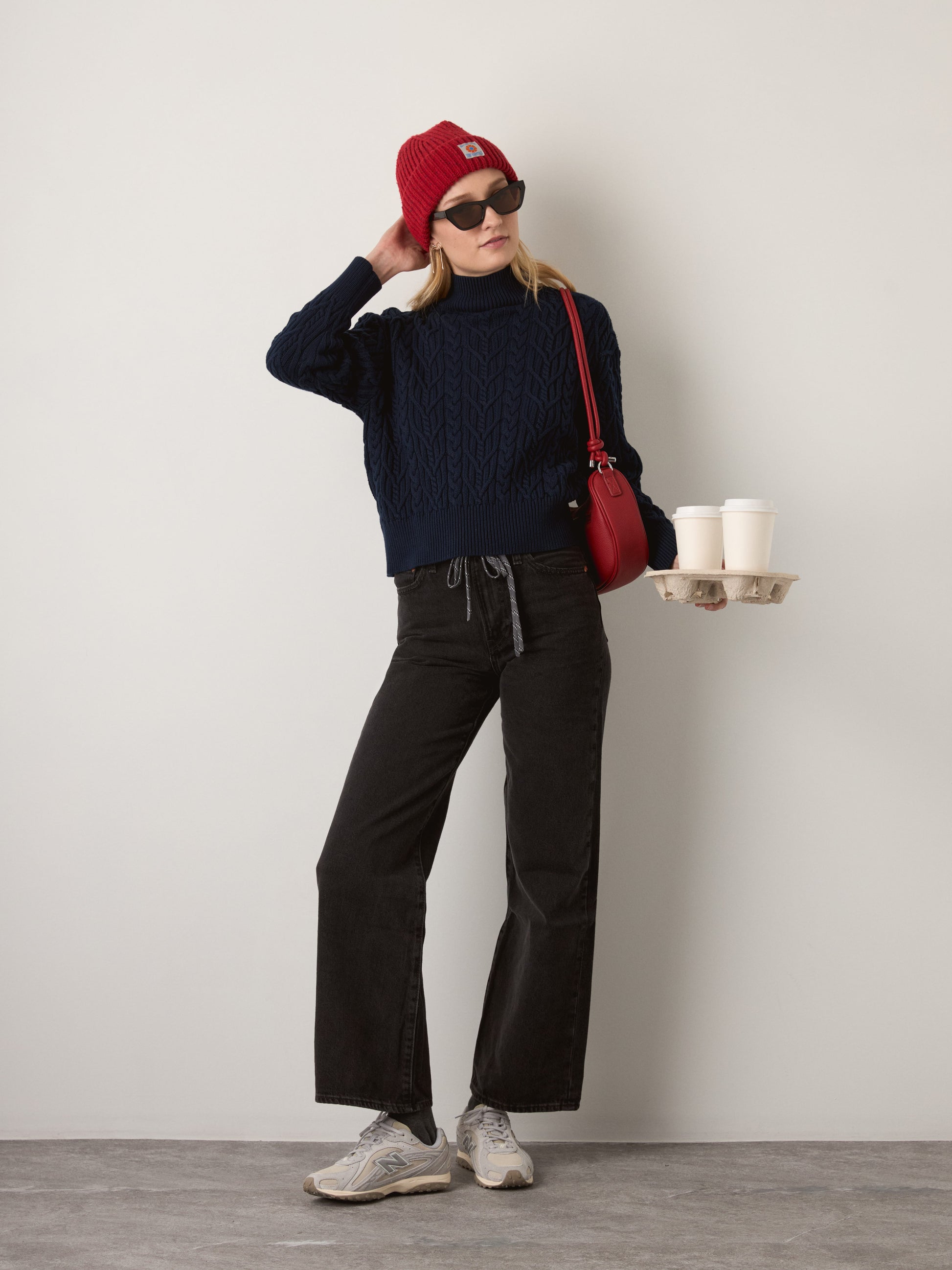 MONK & LOU - Bex Turtleneck Sweater - True Navy