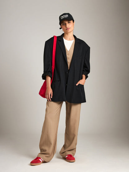 MONK & LOU - Rebecca Pleated Wide Trouser