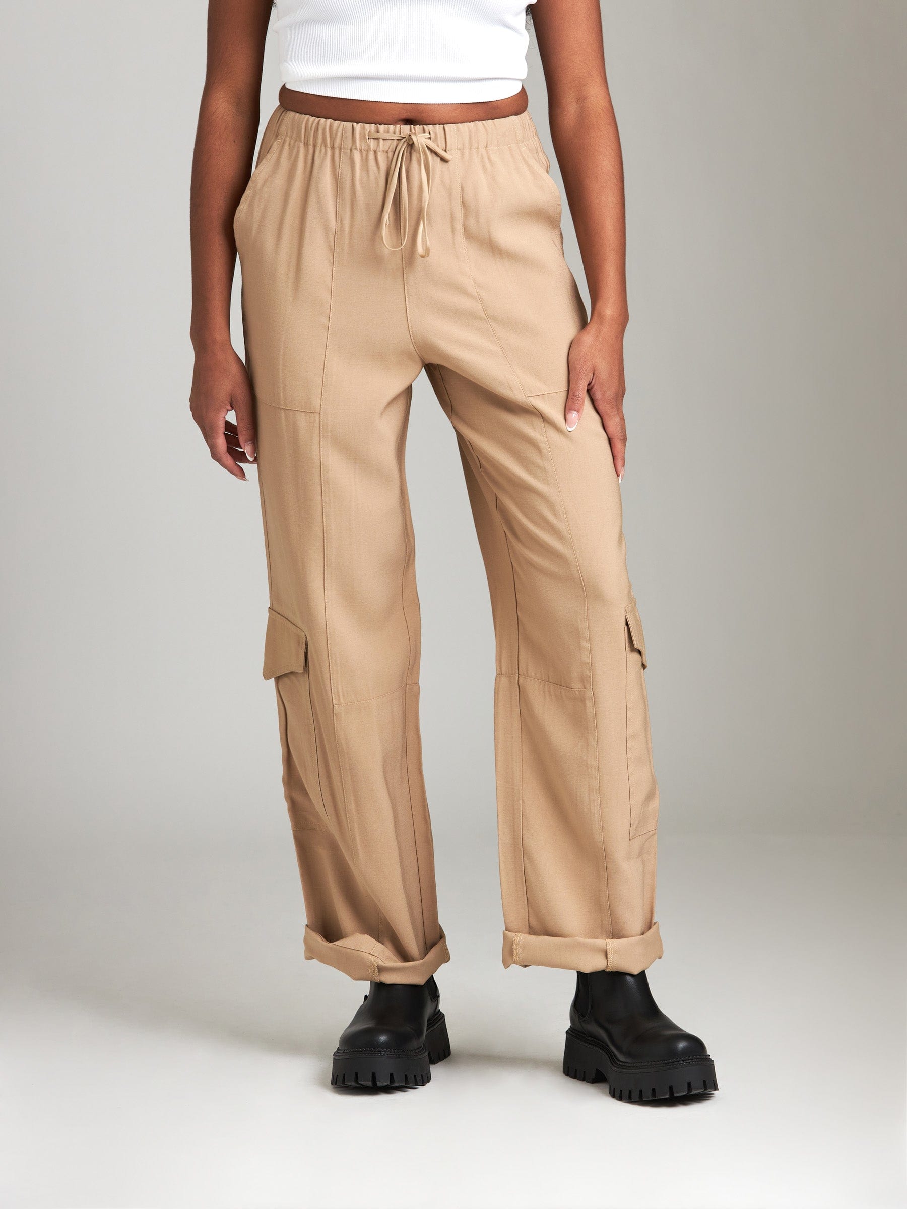 Bottoms - Monk & Lou - Martinez Relaxed Cargo Pocket Pants - PLENTY